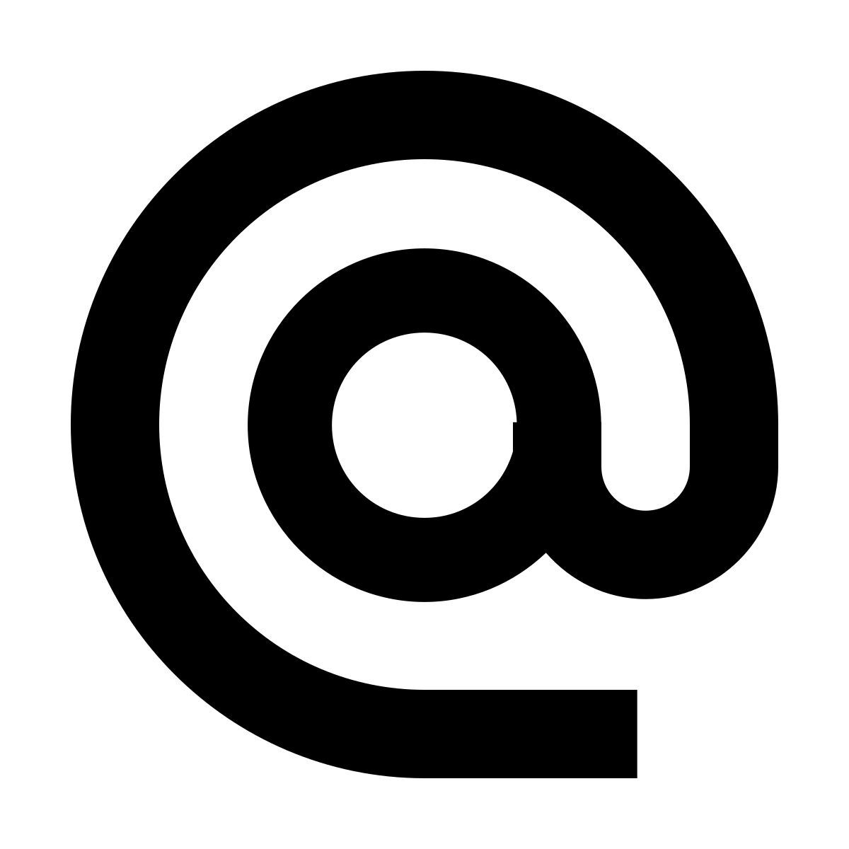 forma bold filled sharp style e mail icon