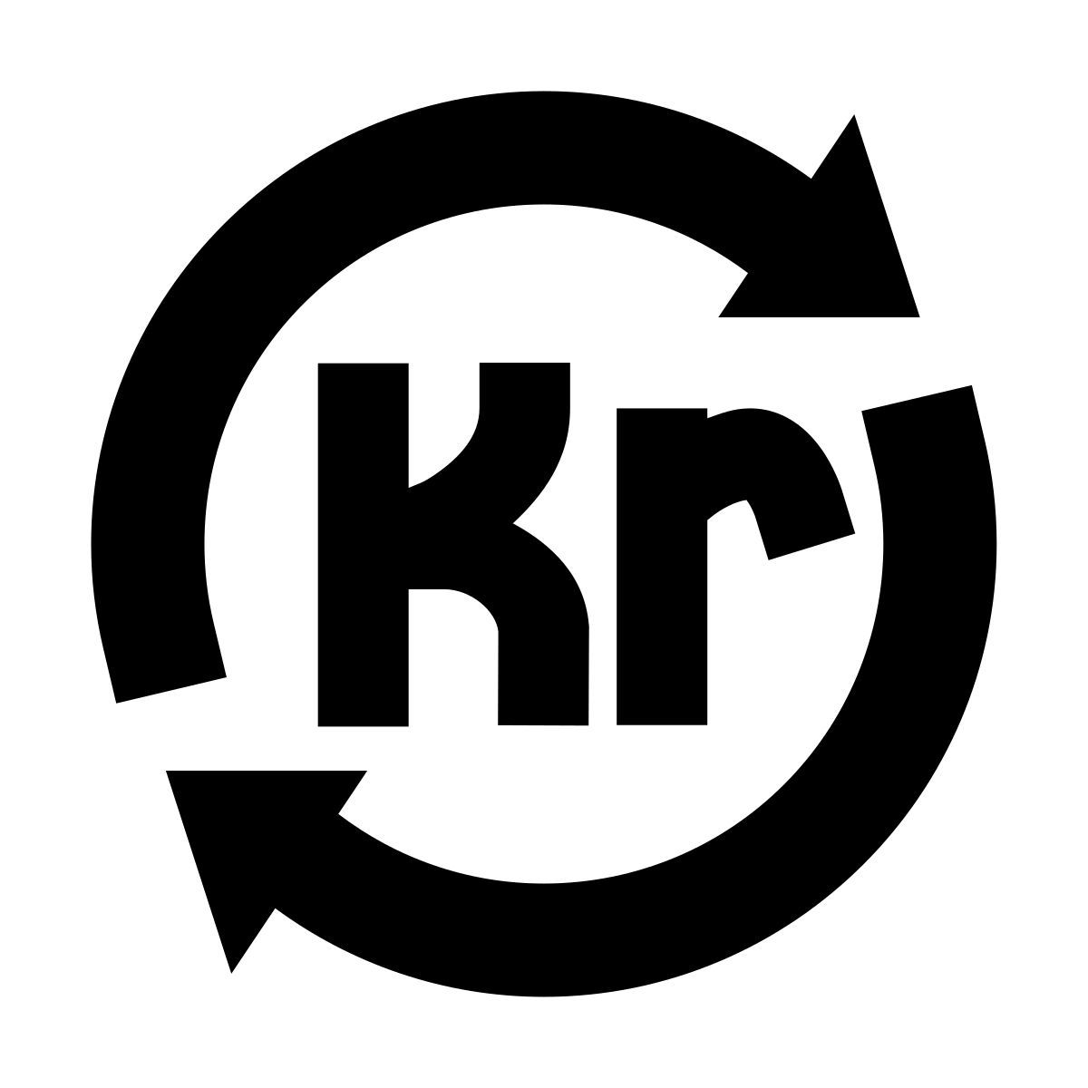 forma bold filled sharp style krone de câmbio icon