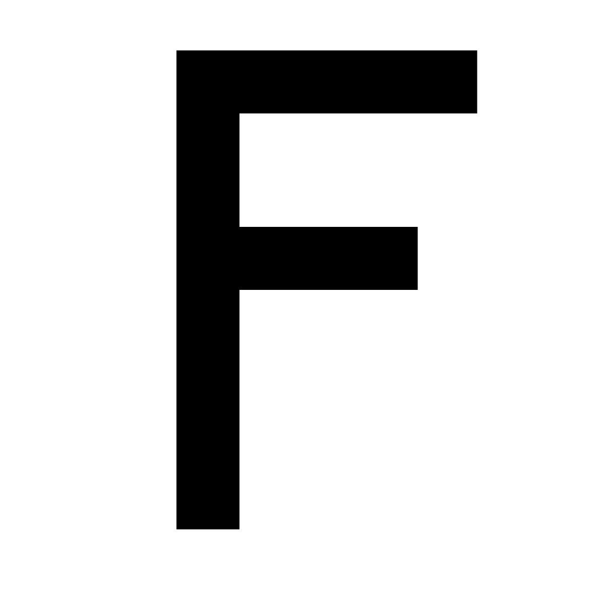 forma bold filled sharp style f icon