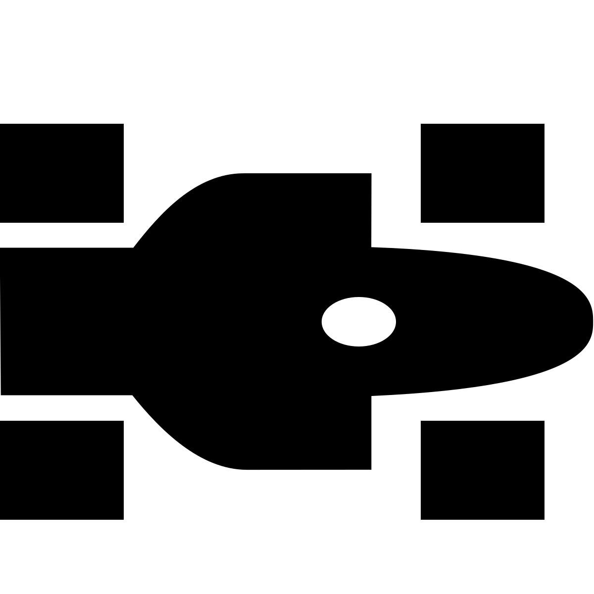 forma bold filled sharp style f1 레이스 자동차의 최고 veiw icon