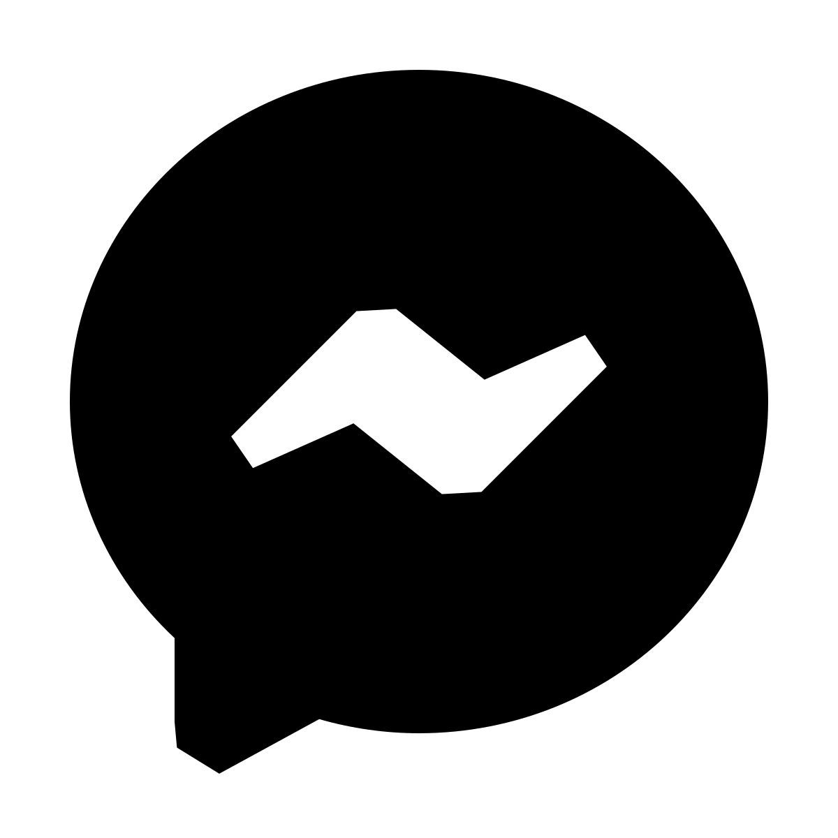 forma bold filled sharp style facebook messenger icon