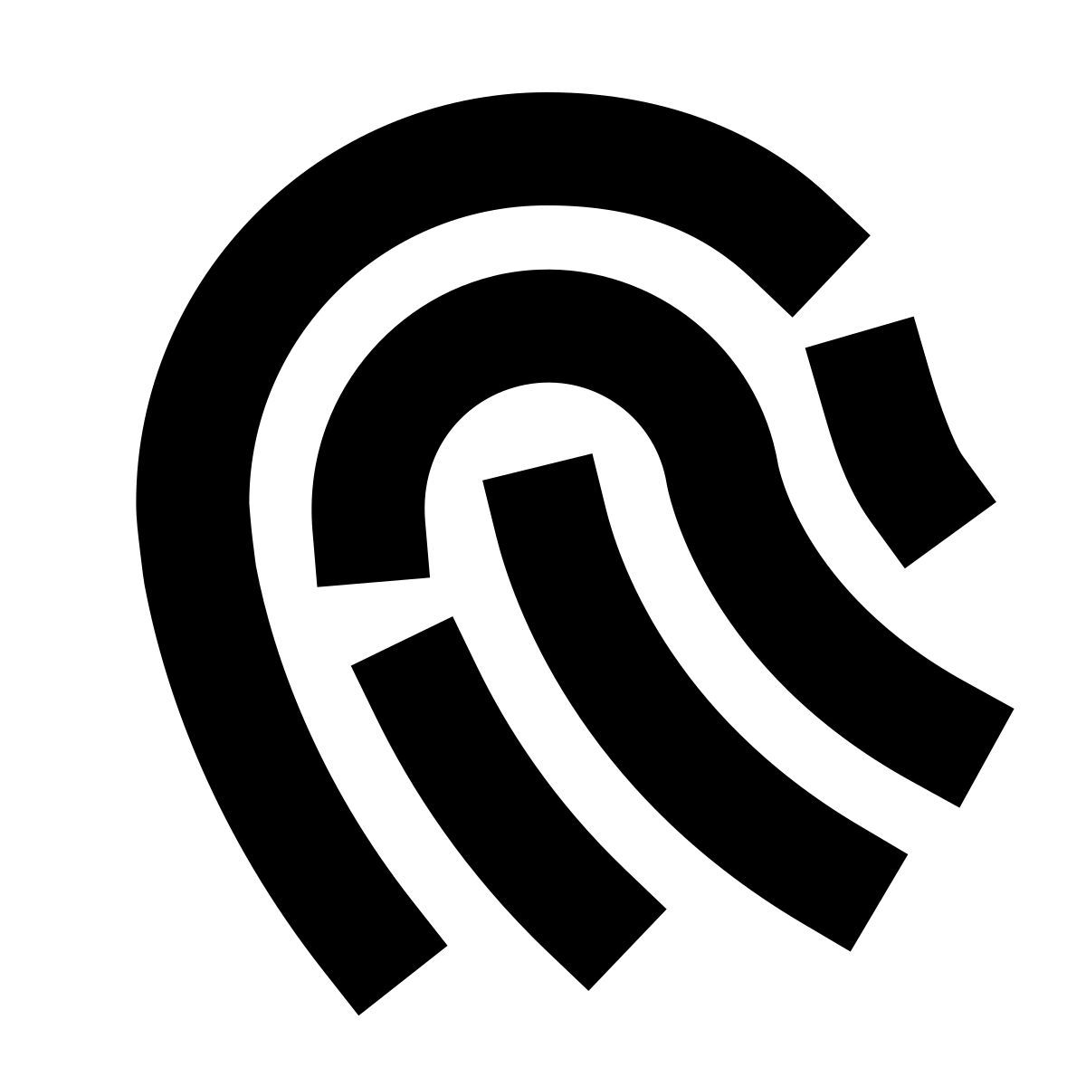 forma bold filled sharp style fingerprint icon