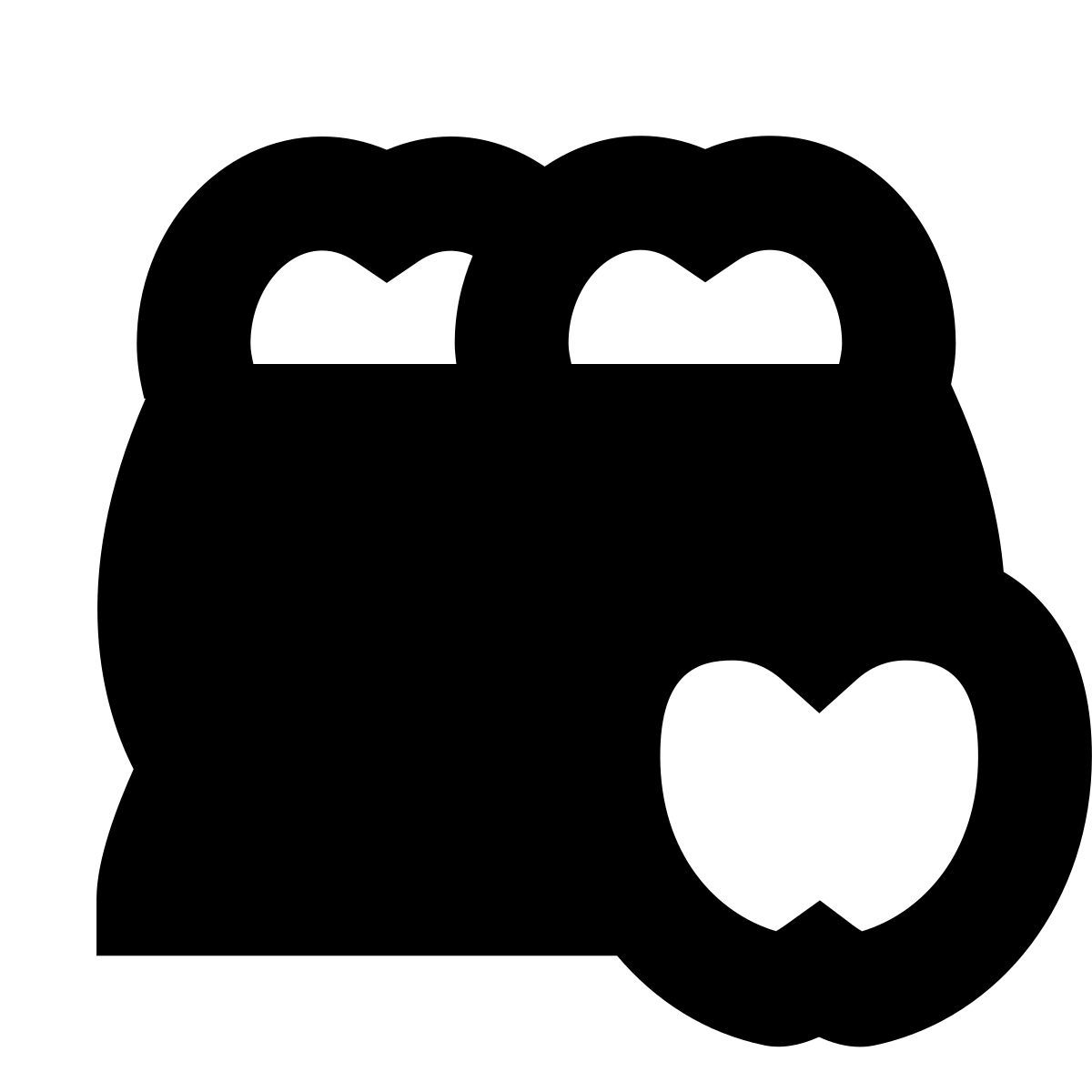 forma bold filled sharp style 水果袋 icon