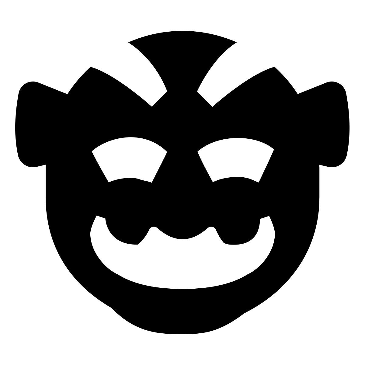 forma bold filled sharp style máscara fsociety icon