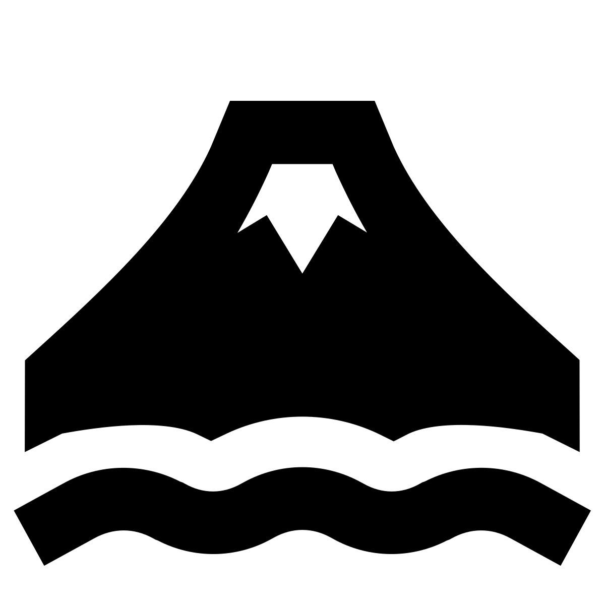 forma bold filled sharp style 후지 화산 icon