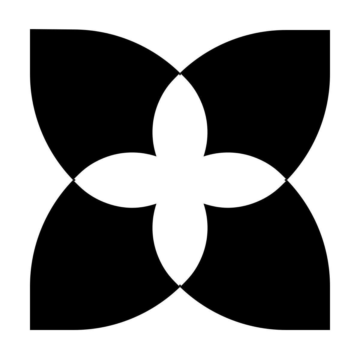 forma bold filled sharp style fiori geometrici icon