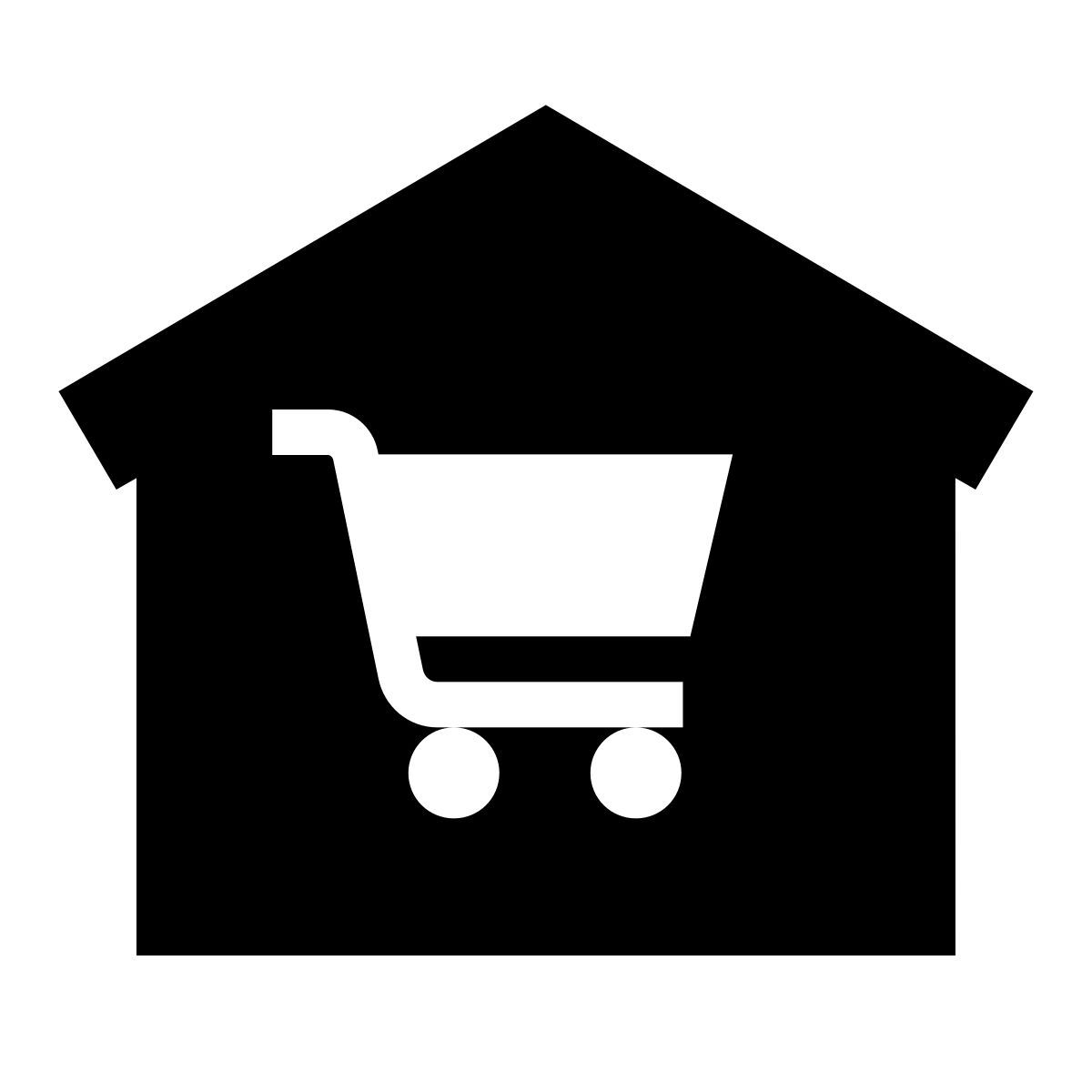 forma bold filled sharp style grocery store icon