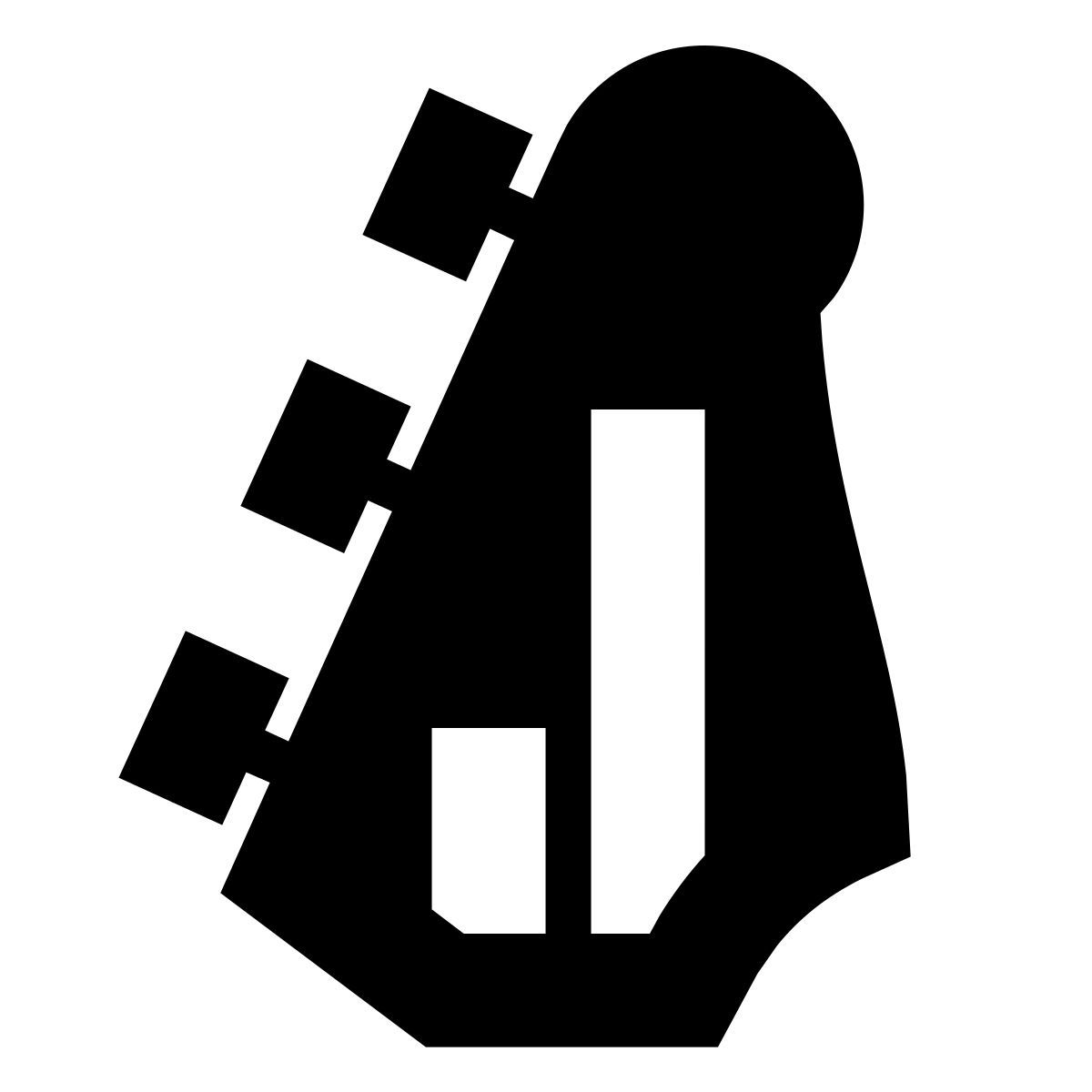 forma bold filled sharp style cuerdas de guitarra icon