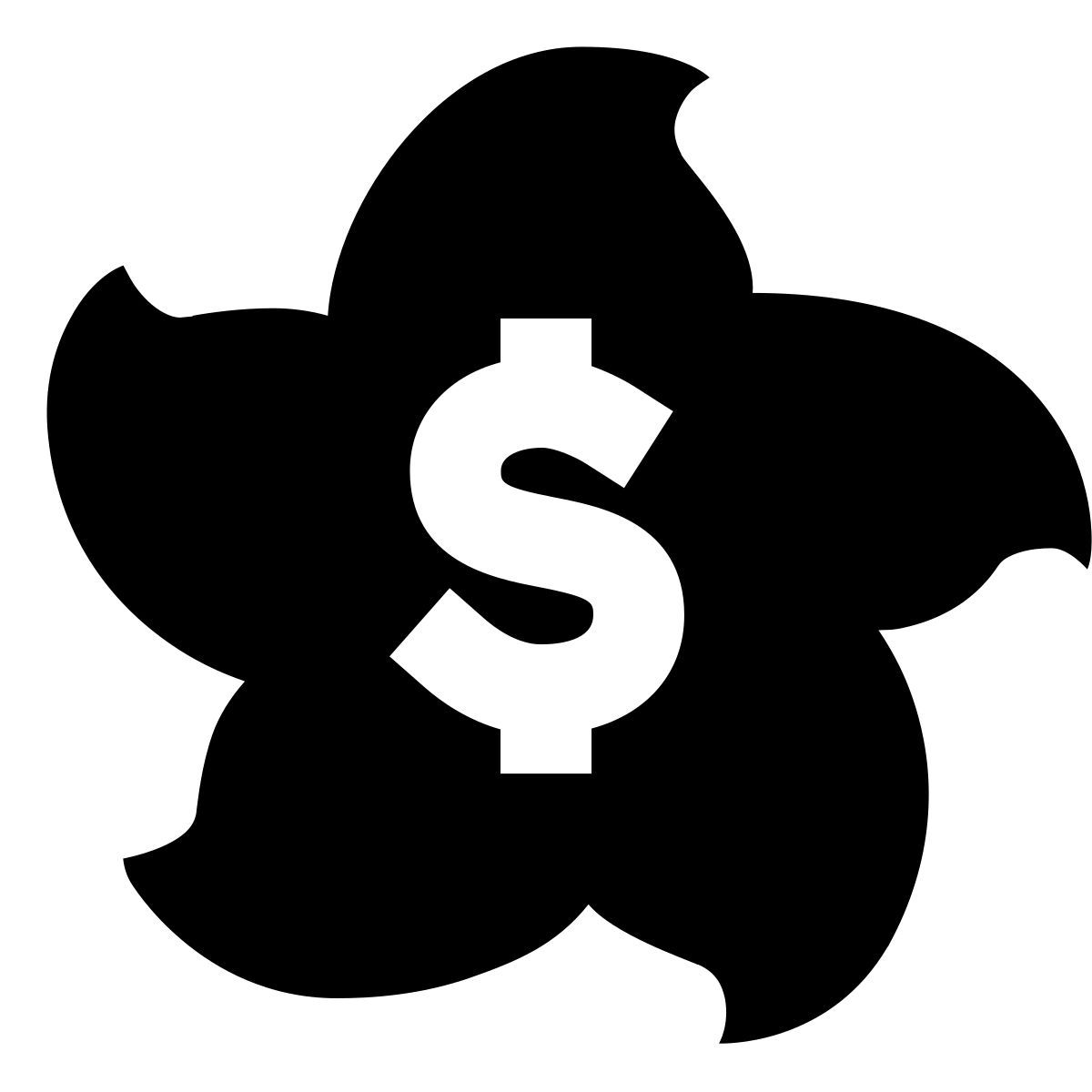 forma bold filled sharp style dólar de hong kong icon