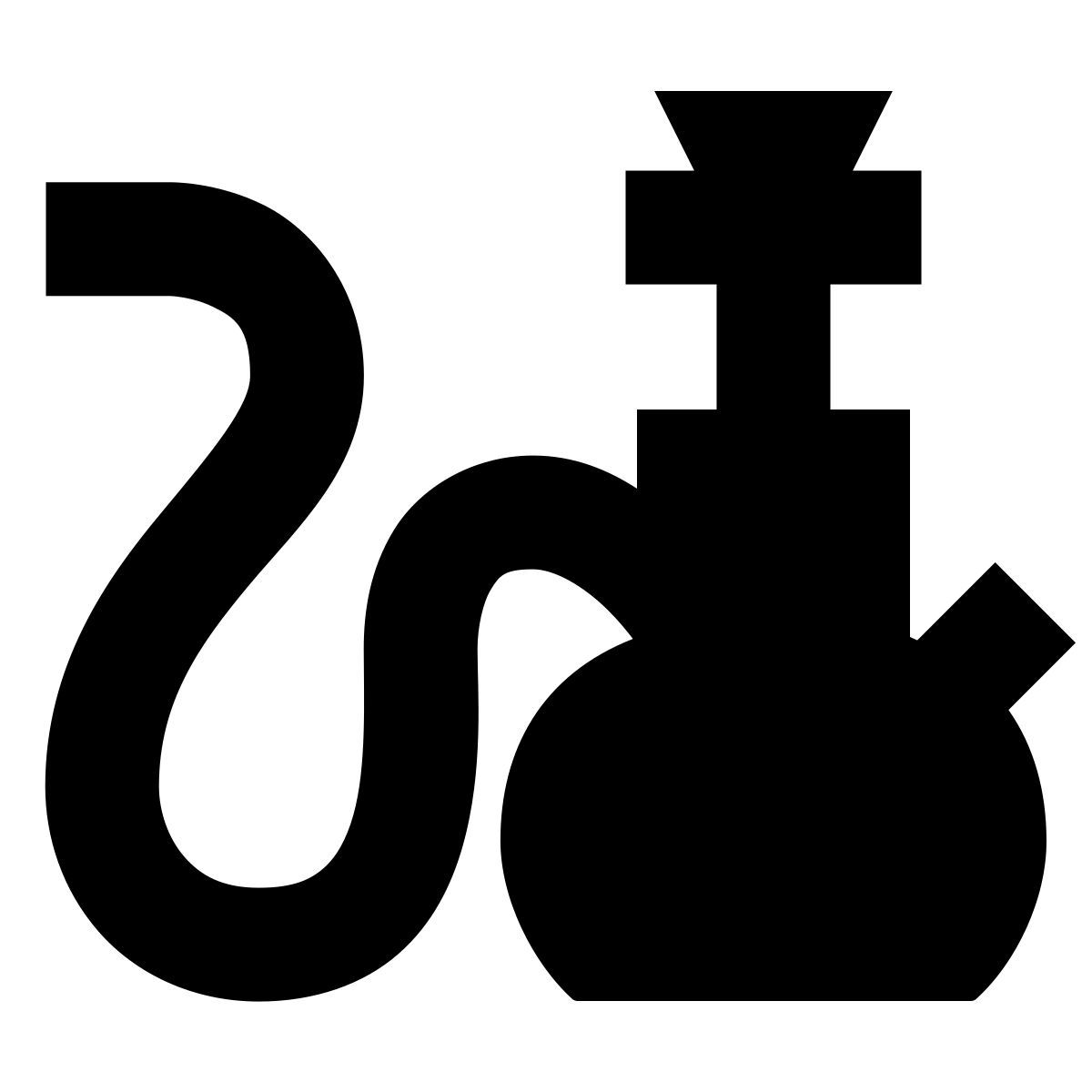 forma bold filled sharp style narguile icon