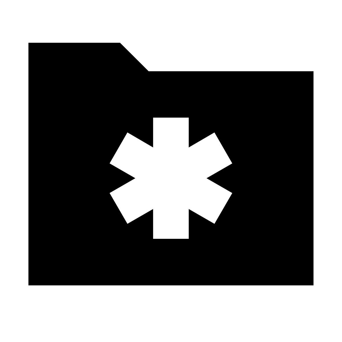 forma bold filled sharp style krankenhausordner icon