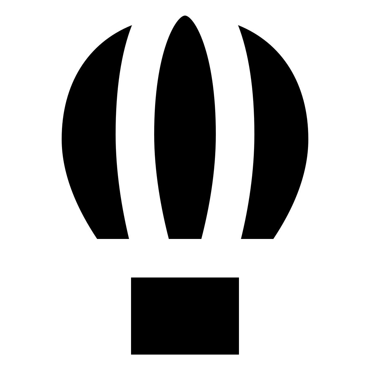 forma bold filled sharp style montgolfière icon