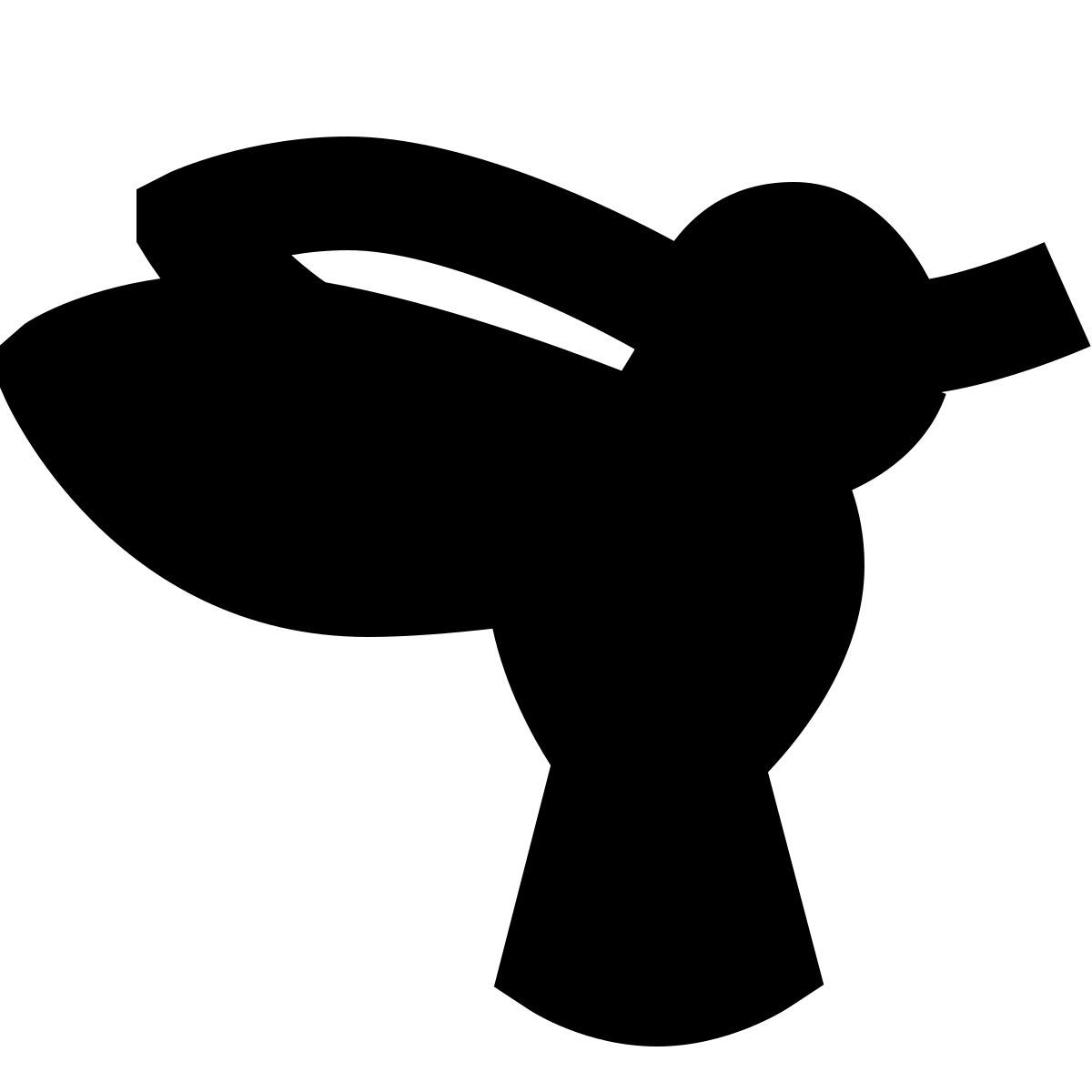 forma bold filled sharp style colibrí icon