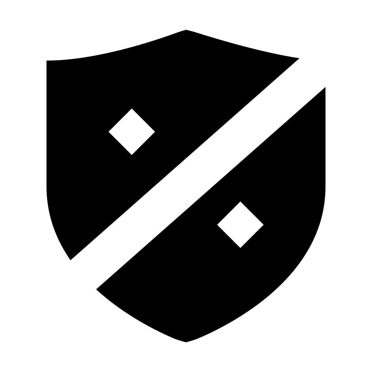 forma bold filled sharp style knight shield icon