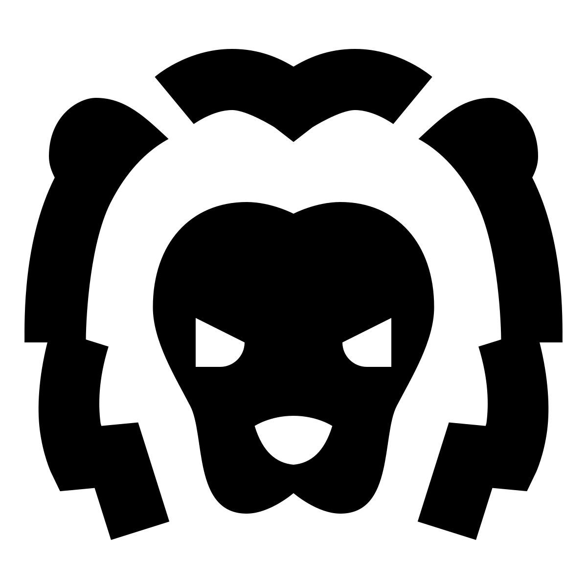 forma bold filled sharp style león icon