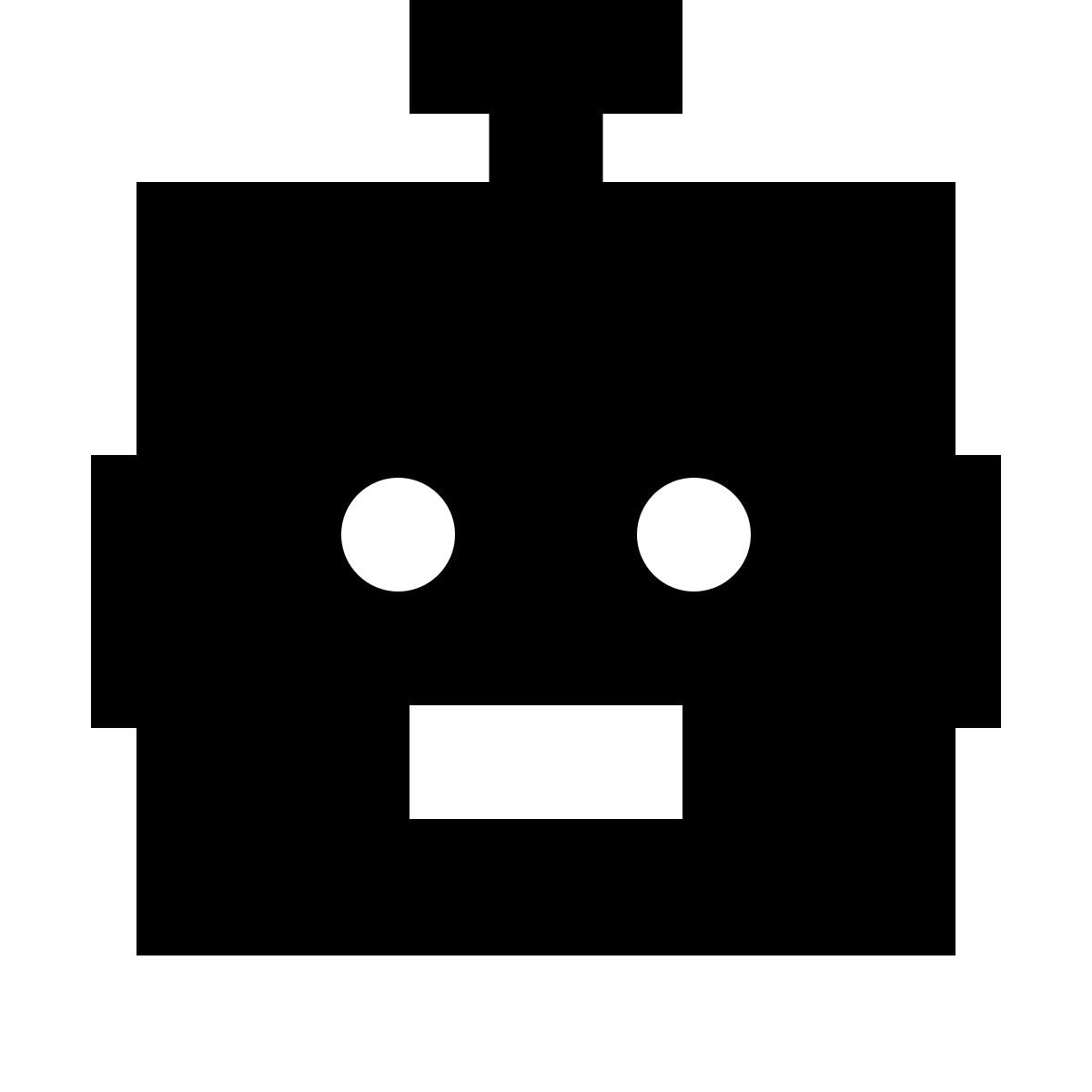 forma bold filled sharp style robot mensaje icon