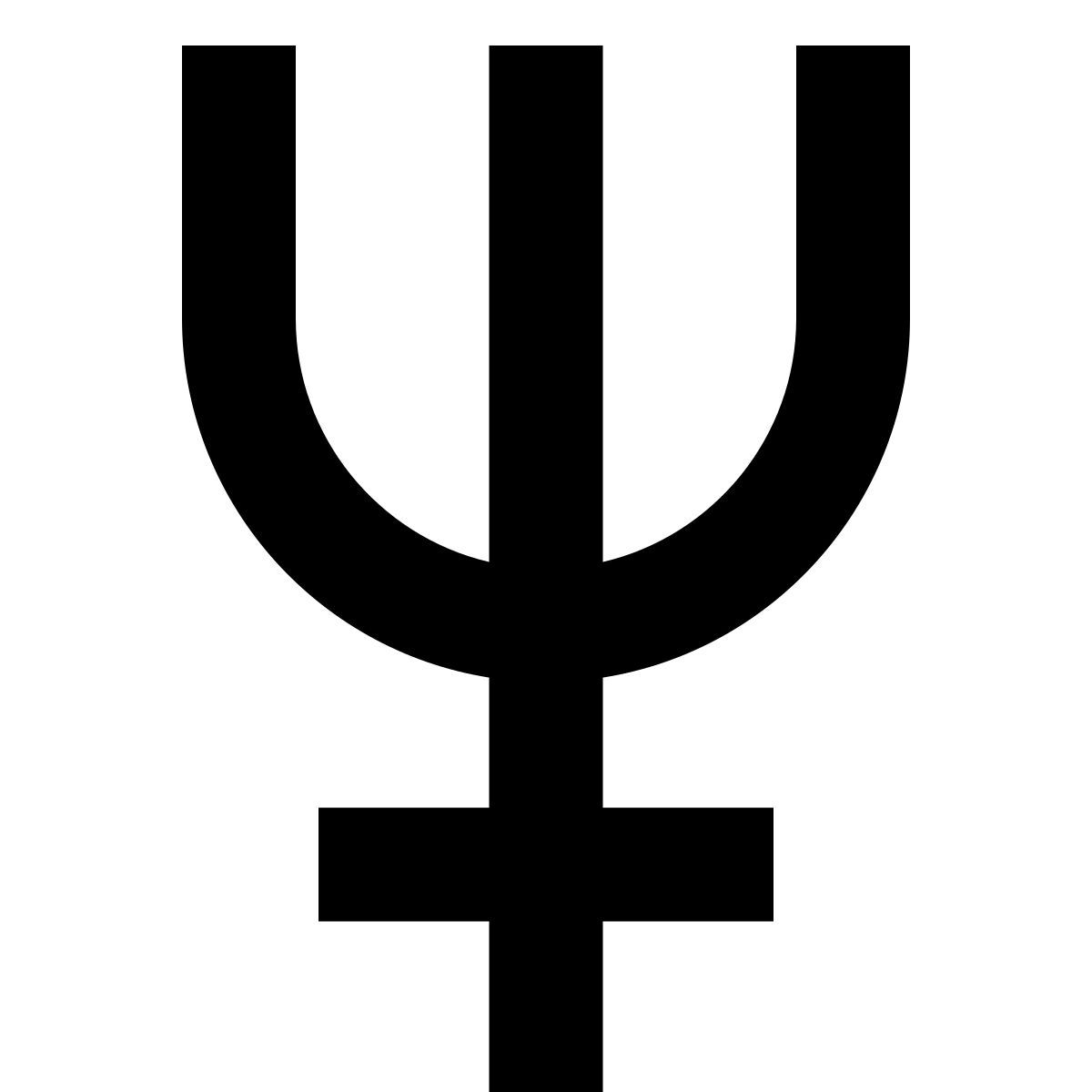 forma bold filled sharp style neptune symbol icon