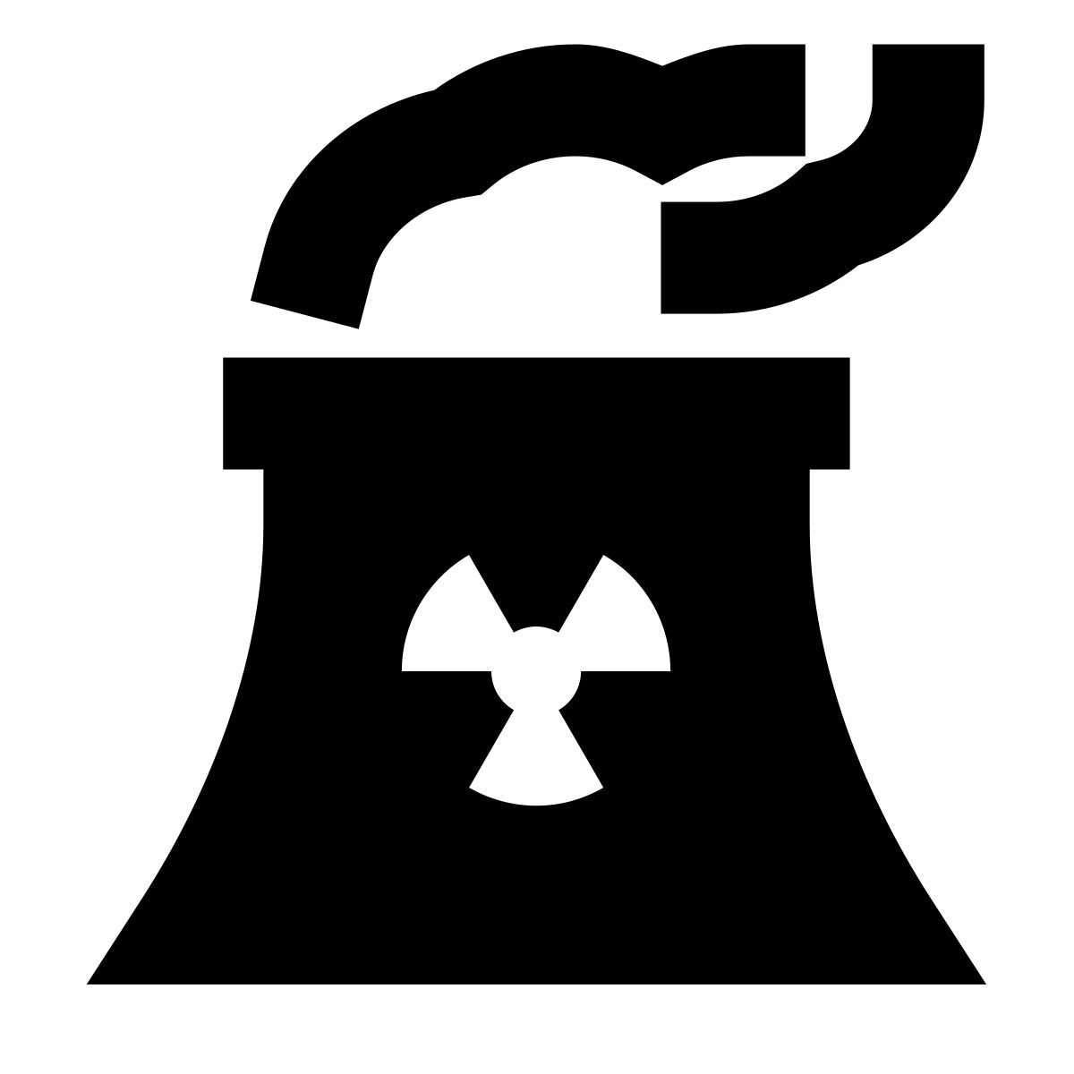 forma bold filled sharp style kernkraftwerk icon