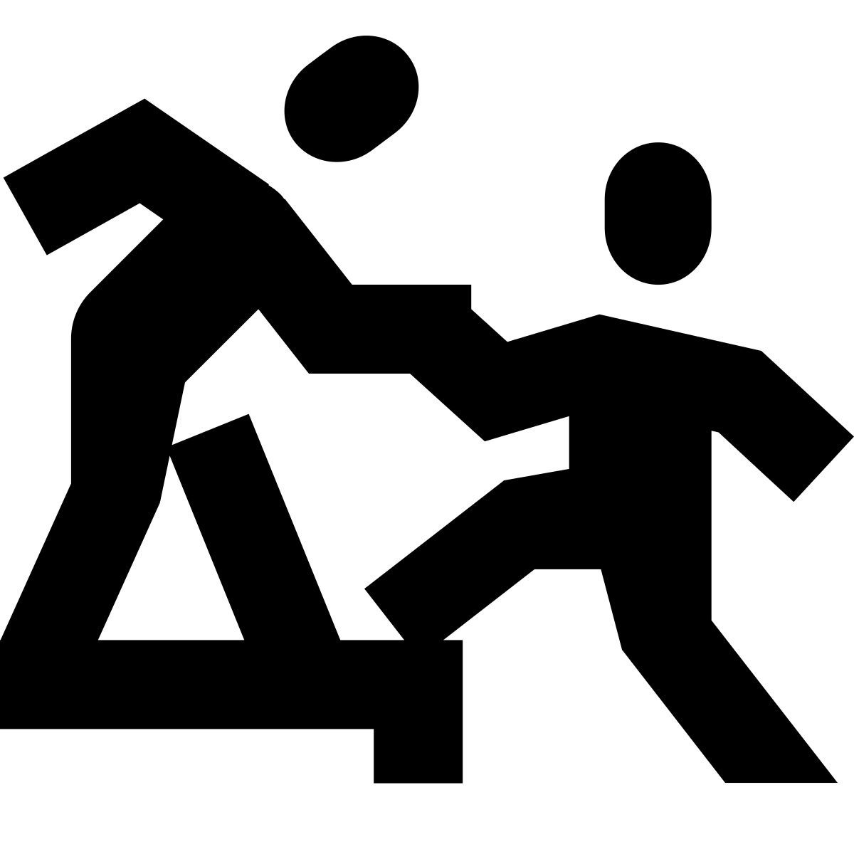 forma bold filled sharp style inducción icon