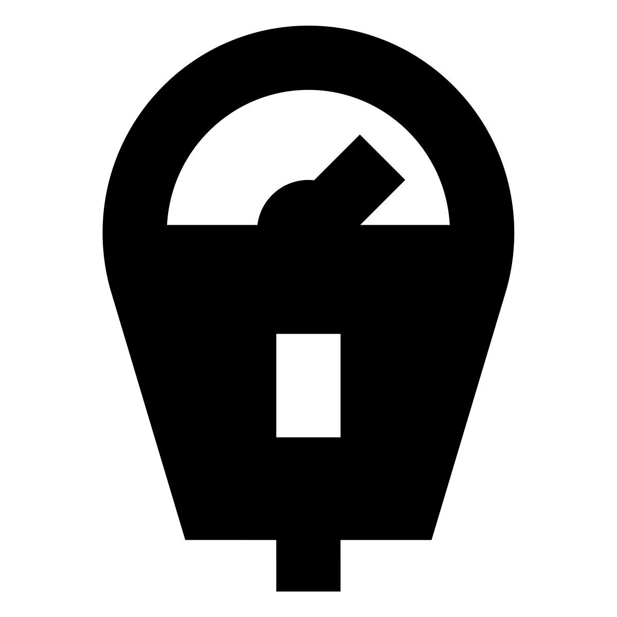forma bold filled sharp style parking meter icon