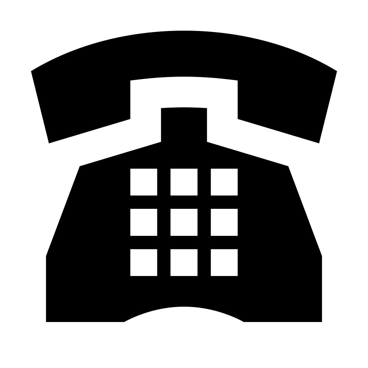 forma bold filled sharp style téléphone raccroché icon