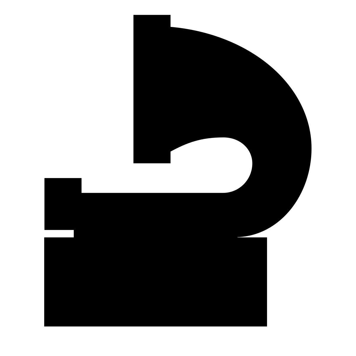 forma bold filled sharp style fonógrafo icon