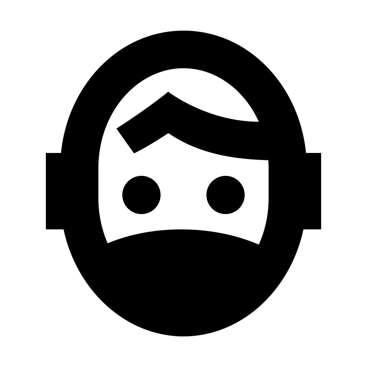 forma bold filled sharp style mascherina icon