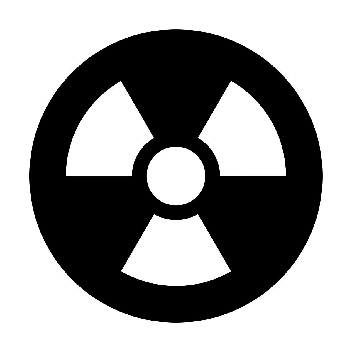 forma bold filled sharp style radioativo icon