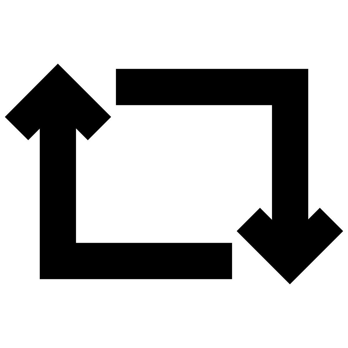 forma bold filled sharp style retweet icon