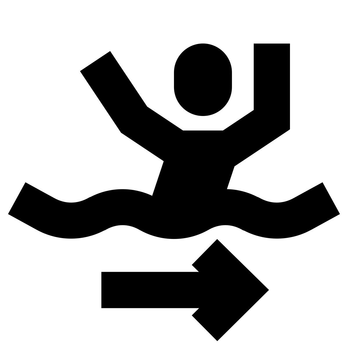 forma bold filled sharp style corrente de retorno icon