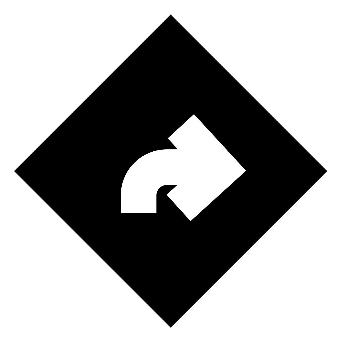 forma bold filled sharp style route icon