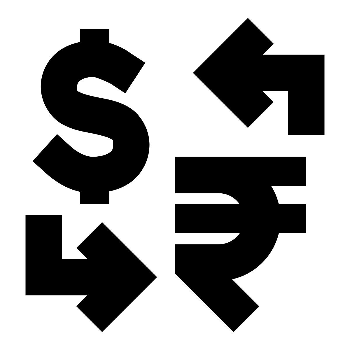 forma bold filled sharp style 卢比交易所 icon