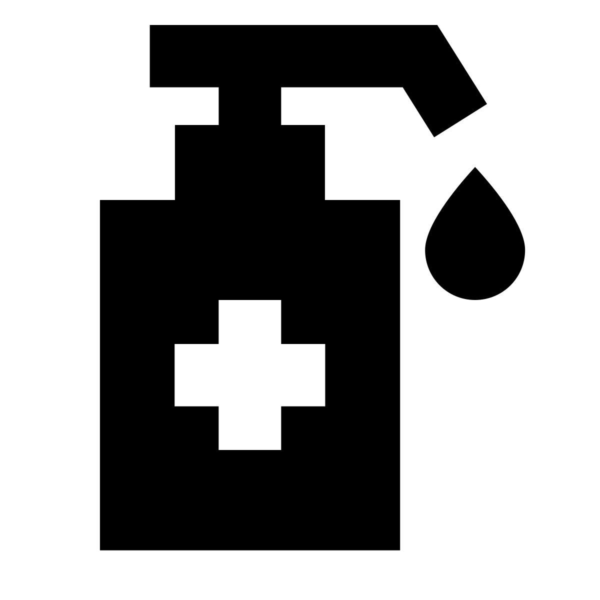 forma bold filled sharp style 소독제 icon