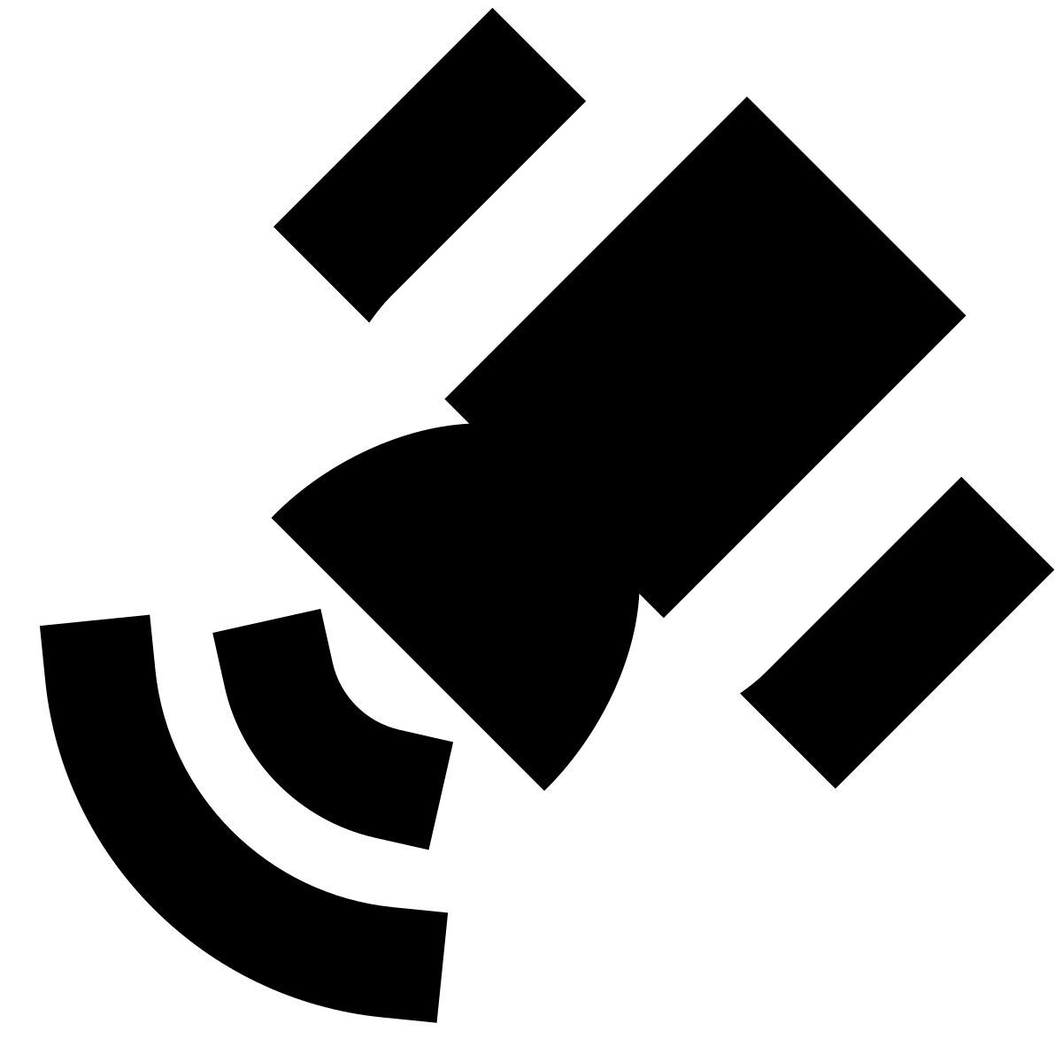 forma bold filled sharp style invio segnale satellitare icon