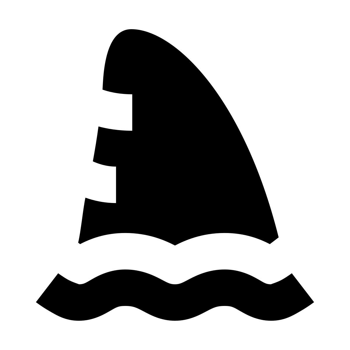 forma bold filled sharp style tiburón icon