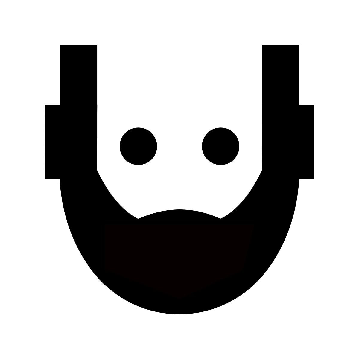 forma bold filled sharp style barba corta icon