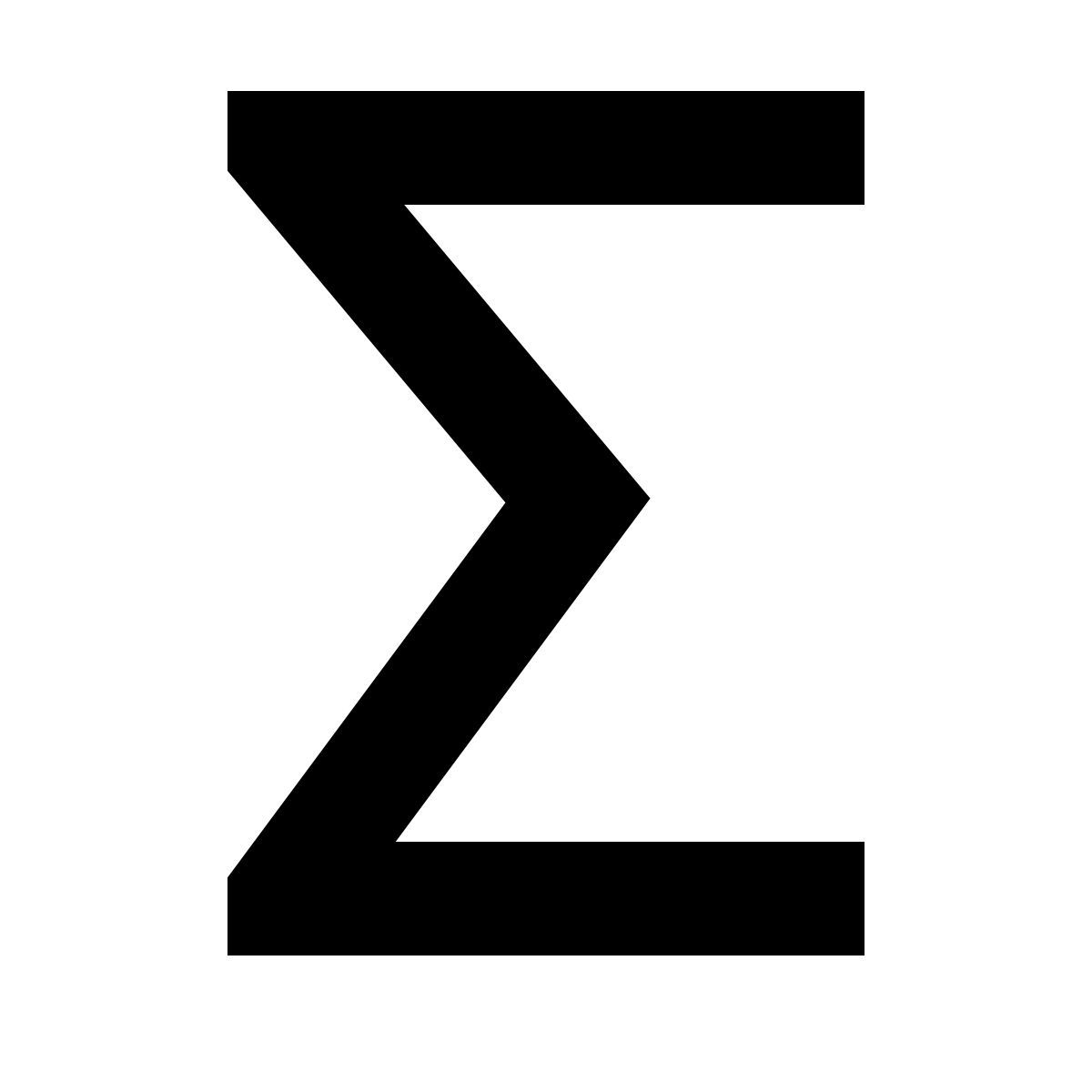 forma bold filled sharp style sigma icon