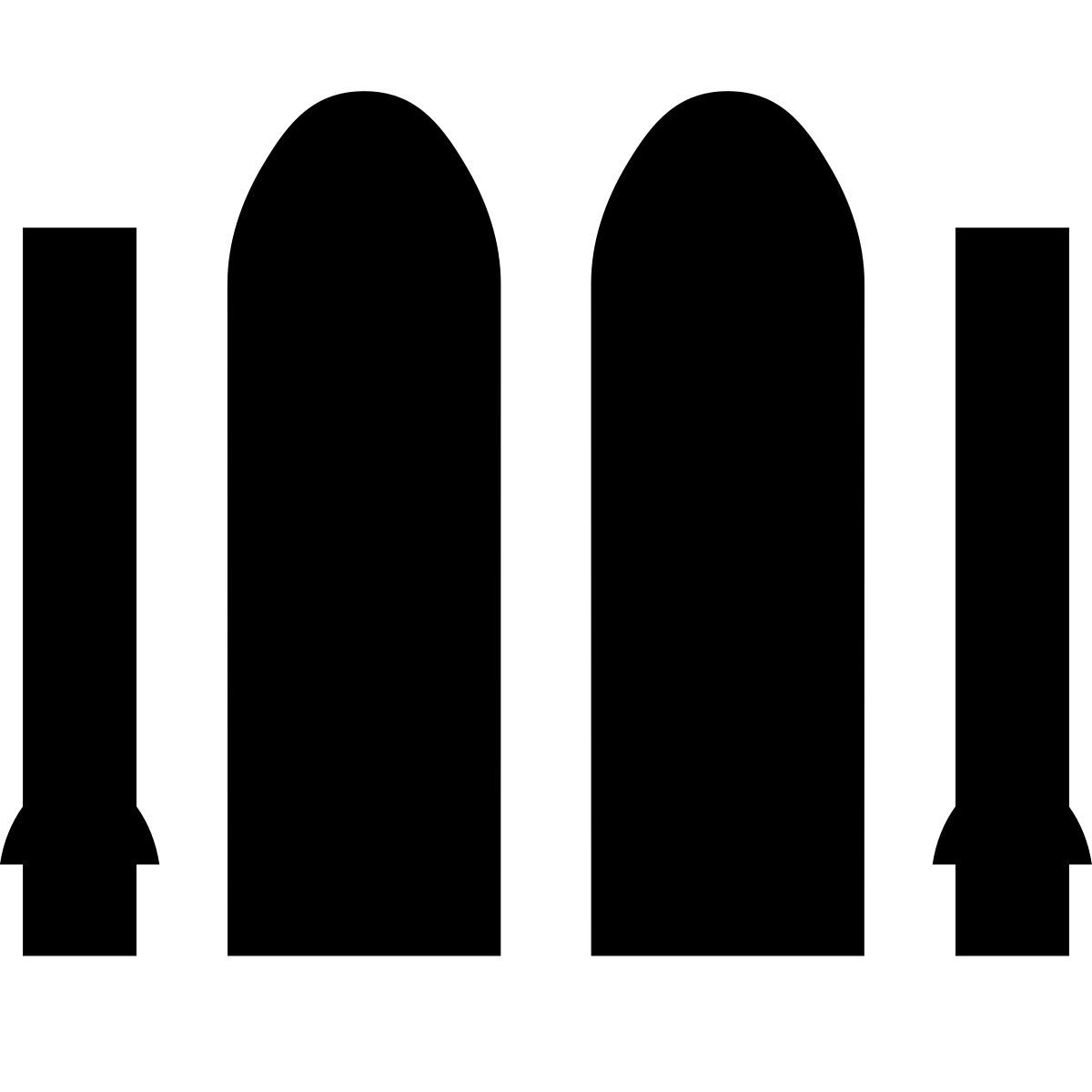 forma bold filled sharp style ski icon