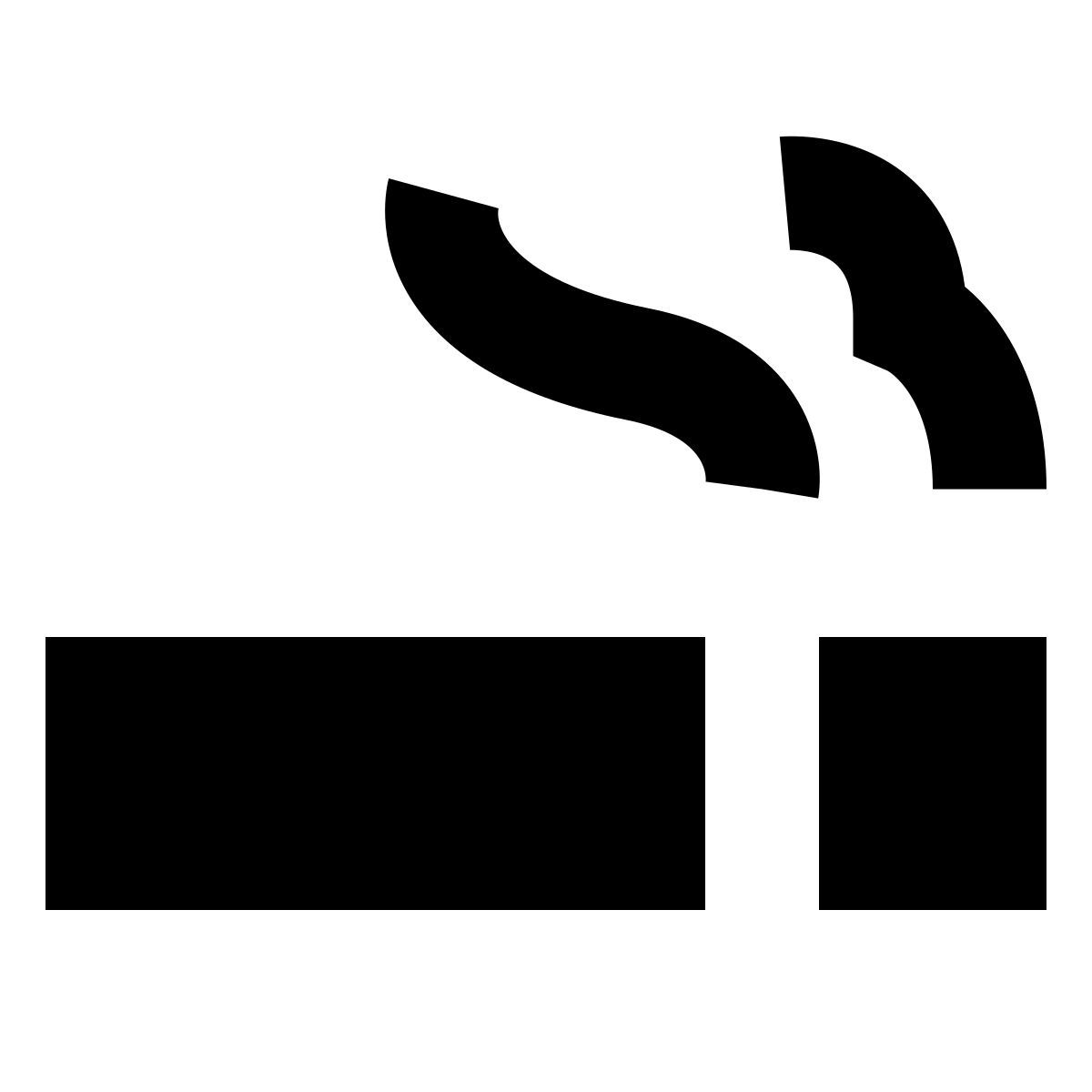 forma bold filled sharp style smoking icon
