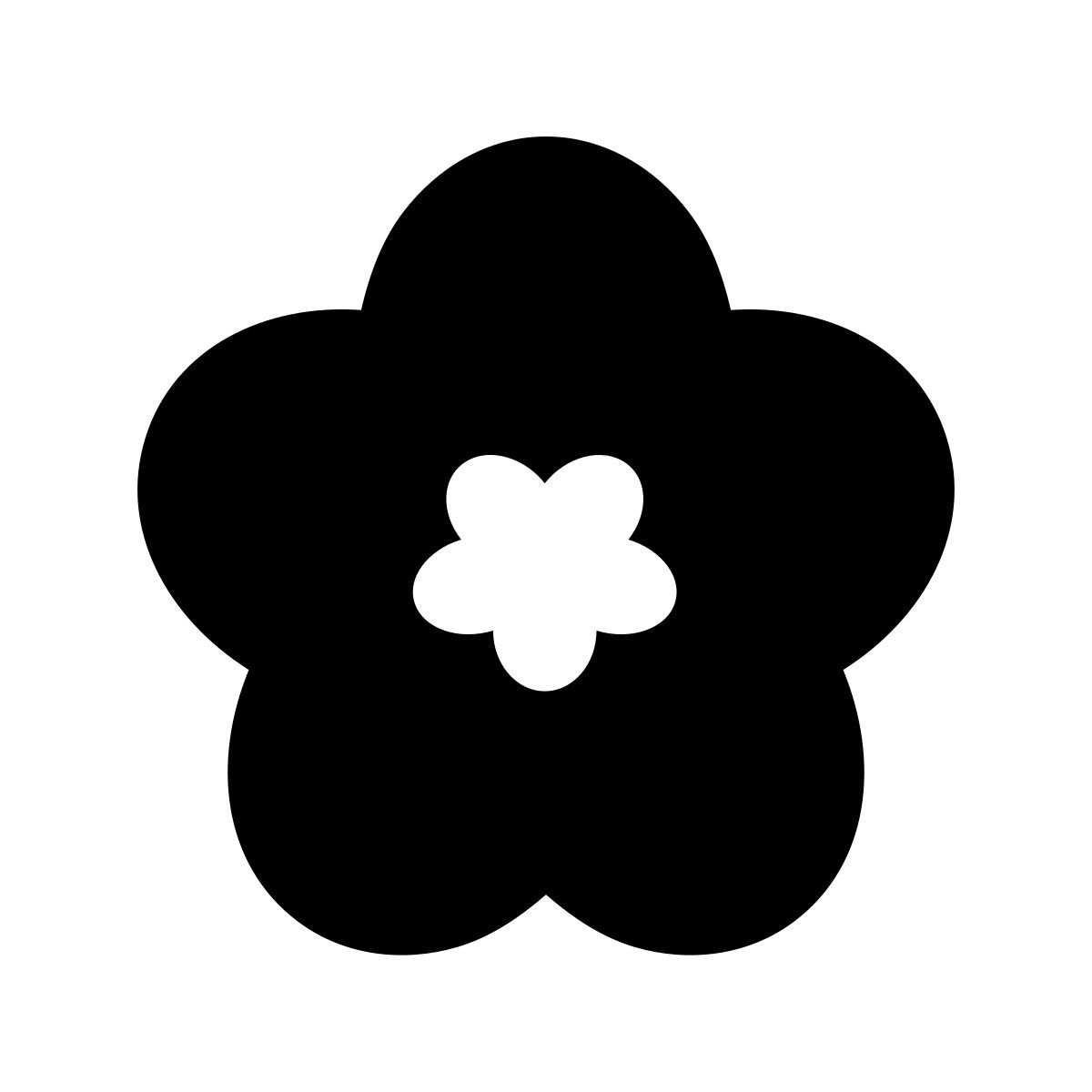 forma bold filled sharp style fiore del centro benessere icon