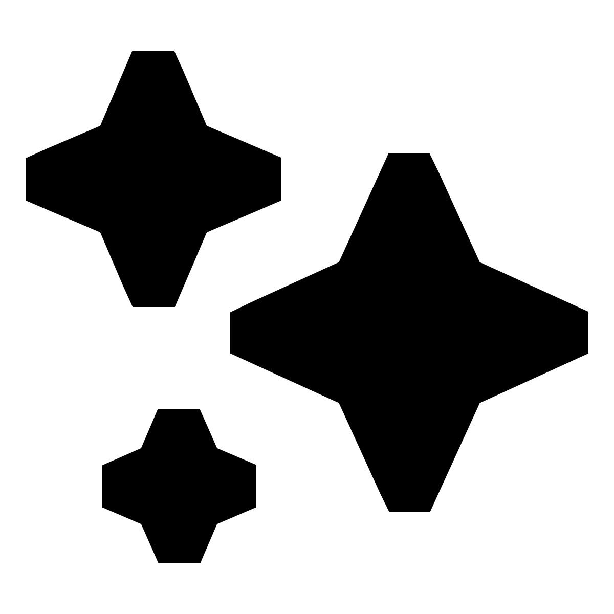 forma bold filled sharp スタイル キラキラ アイコン