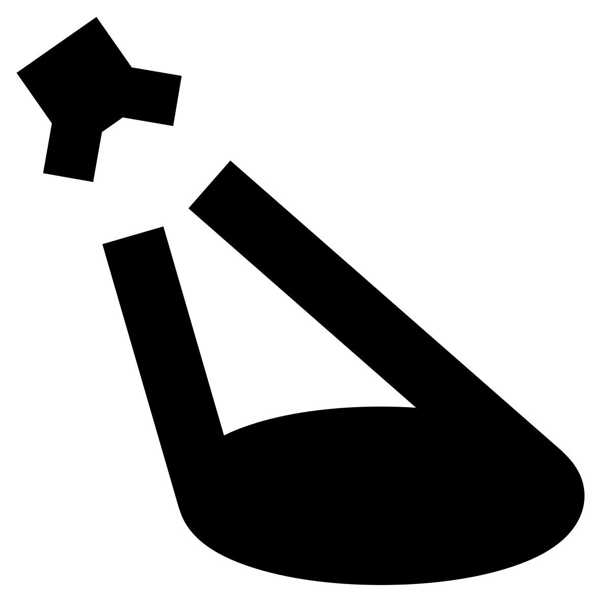 forma bold filled sharp style holofote icon