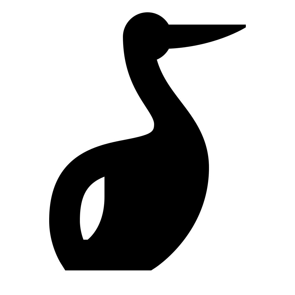 forma bold filled sharp style cigüeña icon
