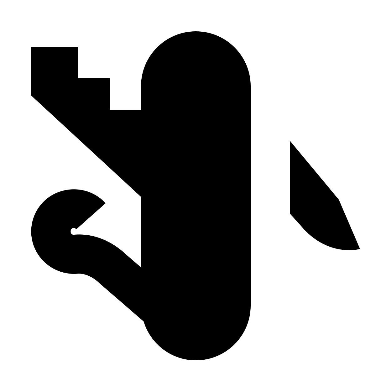 forma bold filled sharp style 스위스 군용 나이프 icon