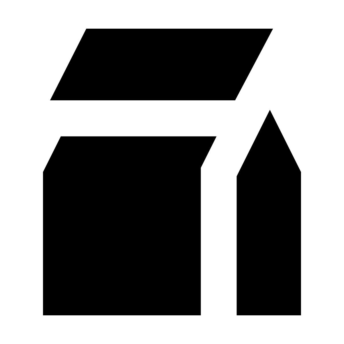 forma bold filled sharp style comida para llevar icon