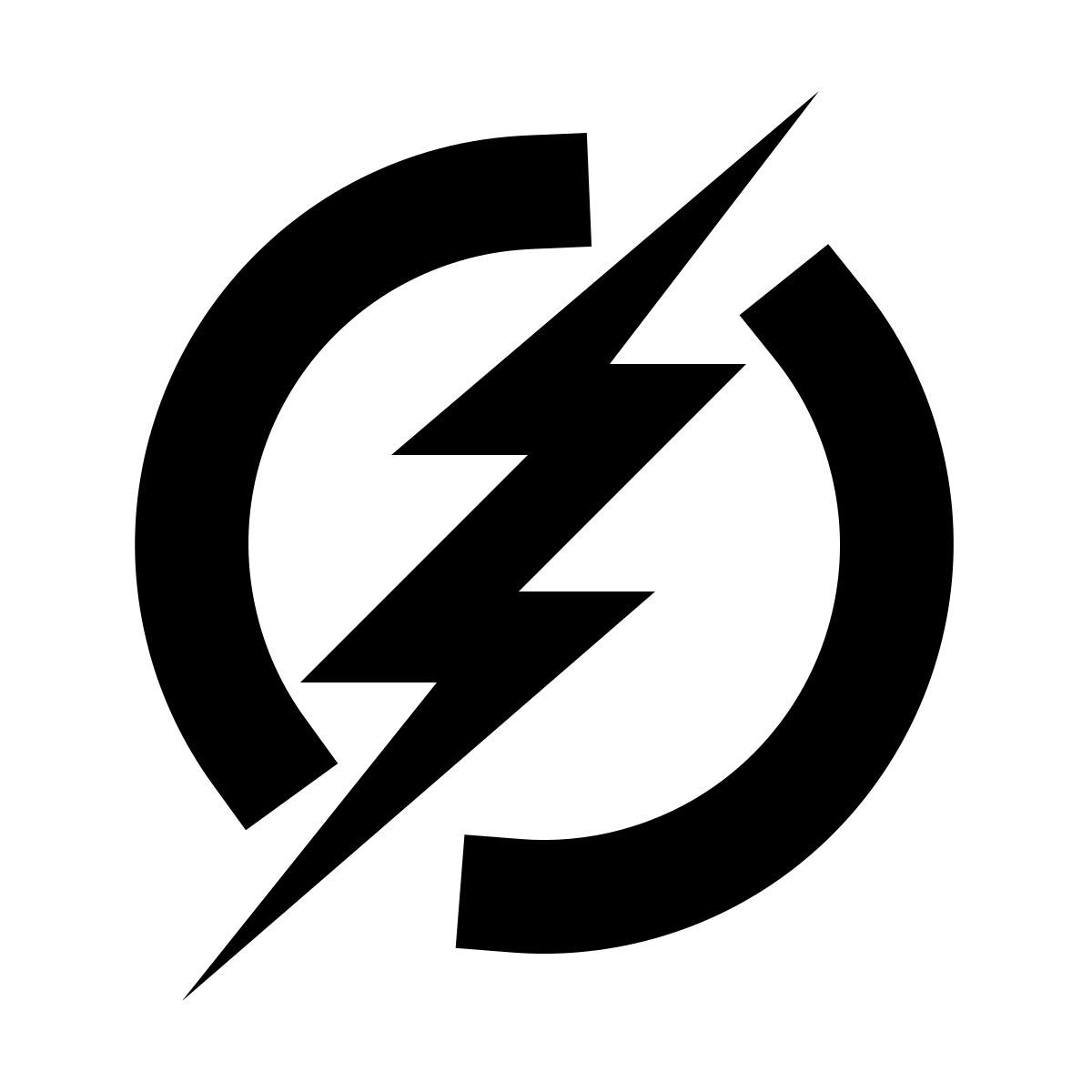 forma bold filled sharp style the flash sign icon