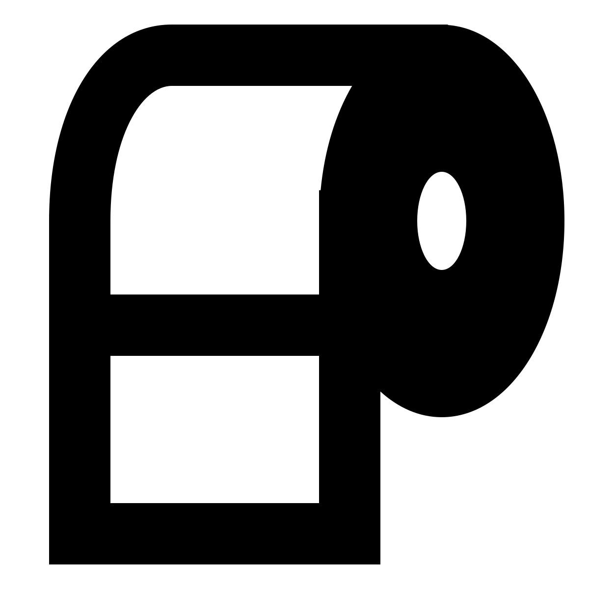 forma bold filled sharp style papier toilette icon