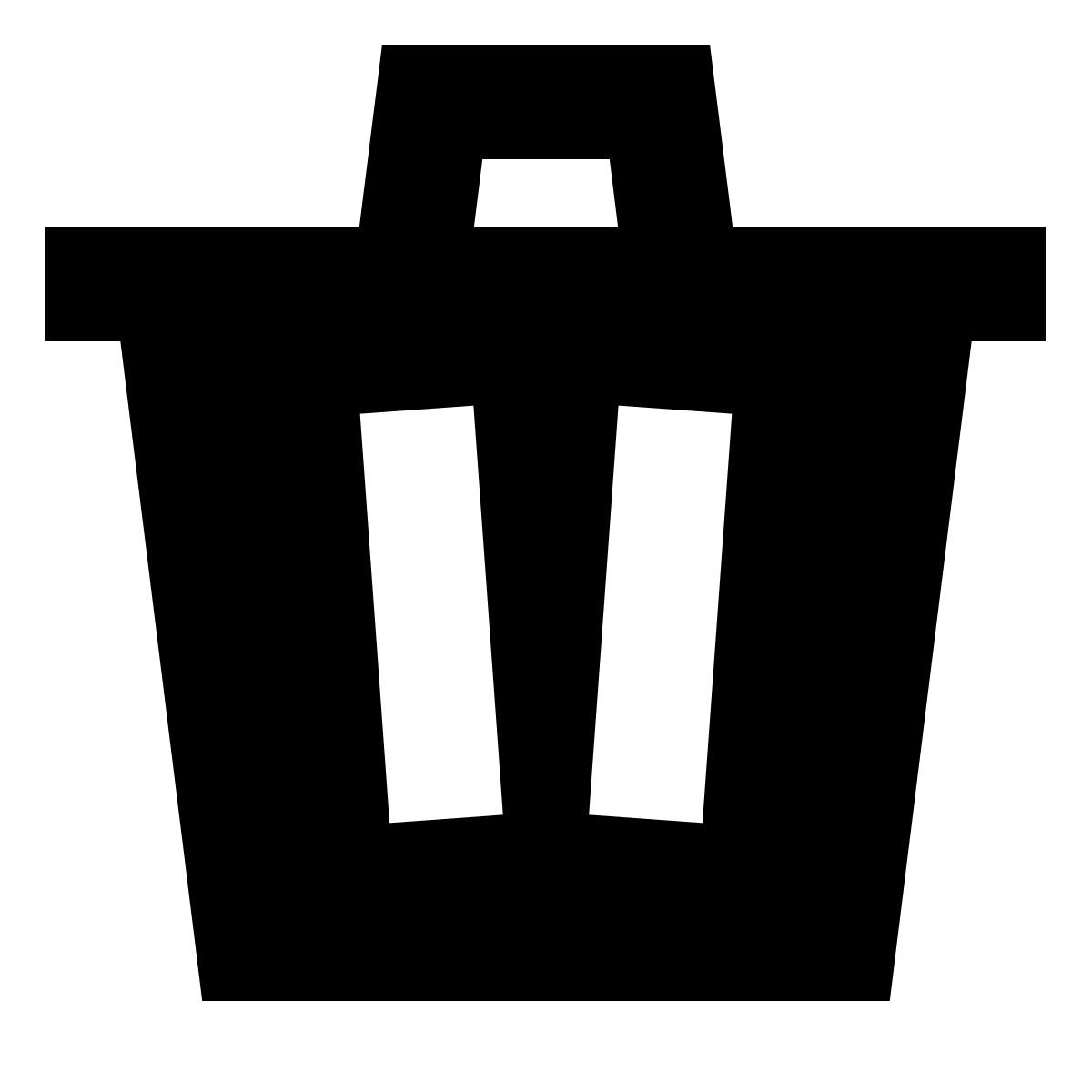 forma bold filled sharp style basura icon