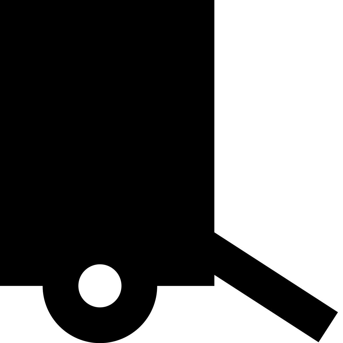 forma bold filled sharp style truck ramp icon