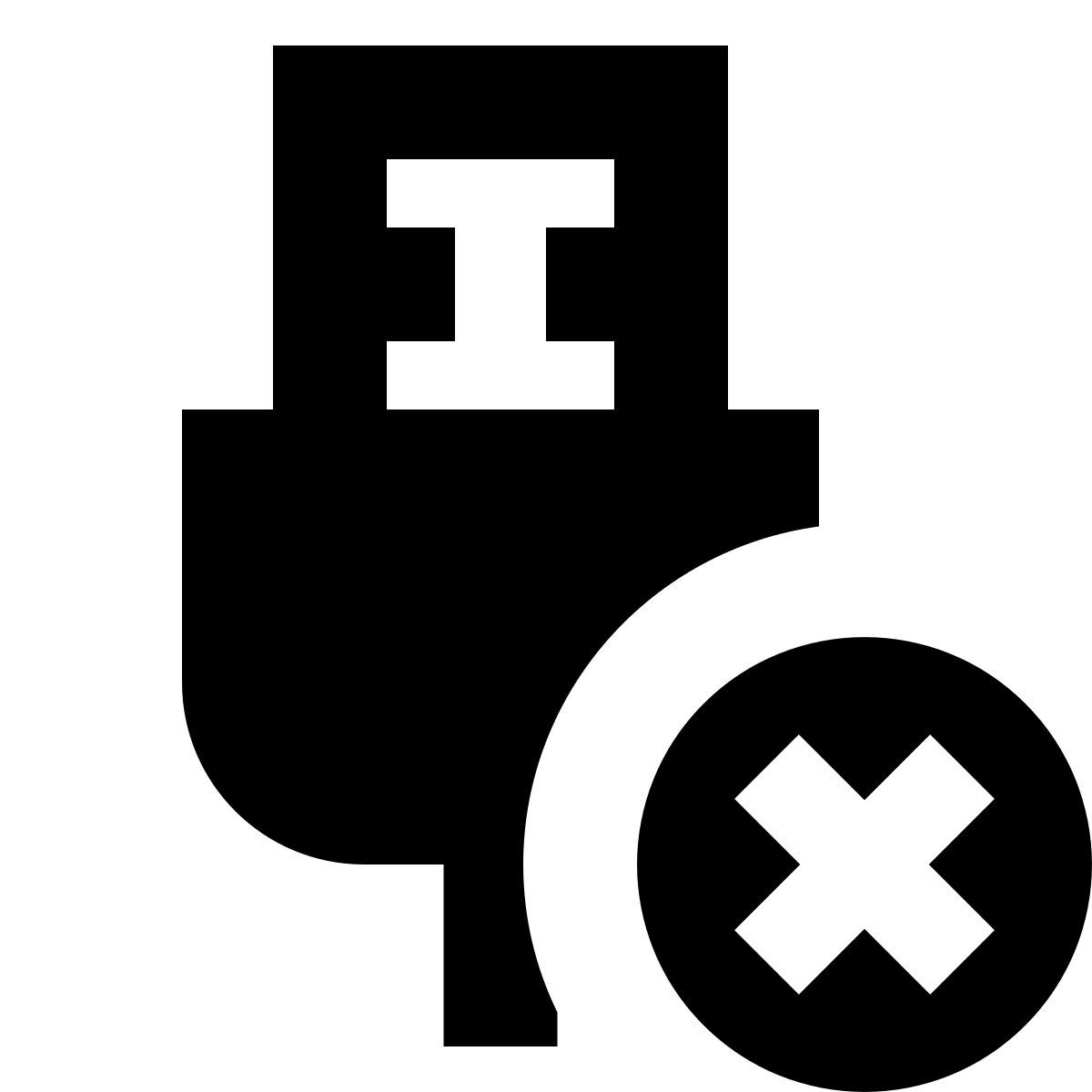 forma bold filled sharp style usb getrennt icon